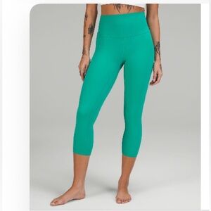 Lululemon Align High Rise Crop 21” High-Waisted Leggings Maldives Green - Size 8